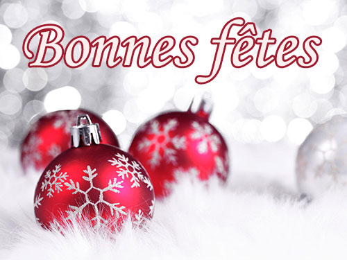 Bonnes fêtes de fin d'année 2018