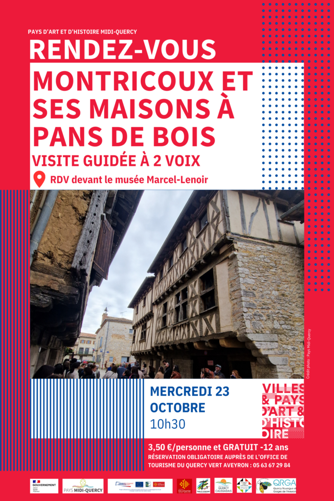 Visite guidée « Montricoux et ses maisons à pans de Bois »